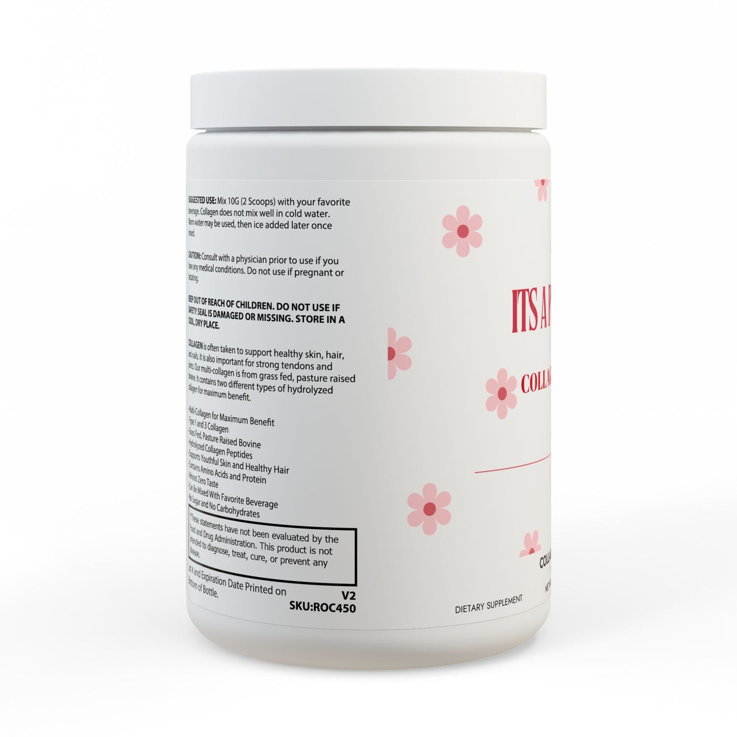 Collagen Peptides Type I & III Supplement (350g, 12.3oz)